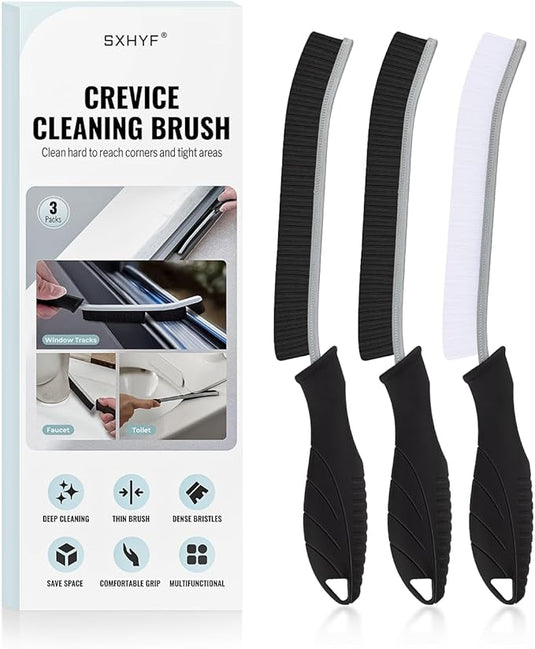 SXhyf Crevice Cleaning Brush - Grout Scrub Brush, House Cleaning Supplies, Gap Cleaning Tools, Home Essentials, Gifts for Women Men, Hard Bristle Crevice Cleaner Brush for Household Use, Bathroom